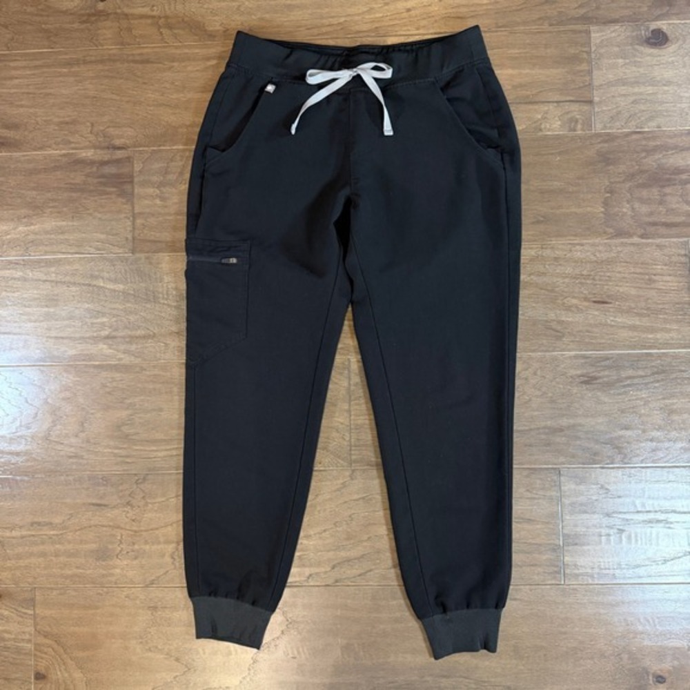 FIGS Technical‎ Collection Scrub Pants Black Jogger Style Women's S P